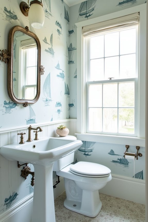 vintage nautical bathroom decor