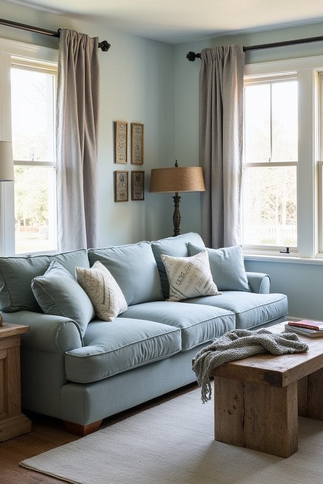 vintage periwinkle and grey