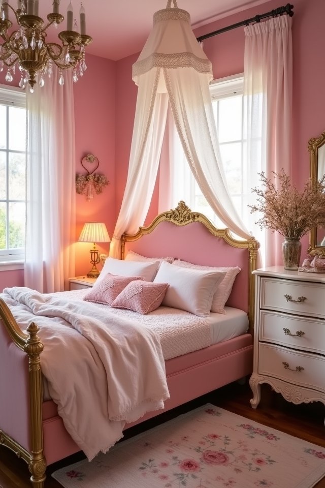 vintage pink furniture charm