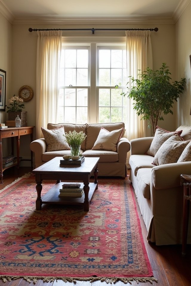 vintage rugs create charm