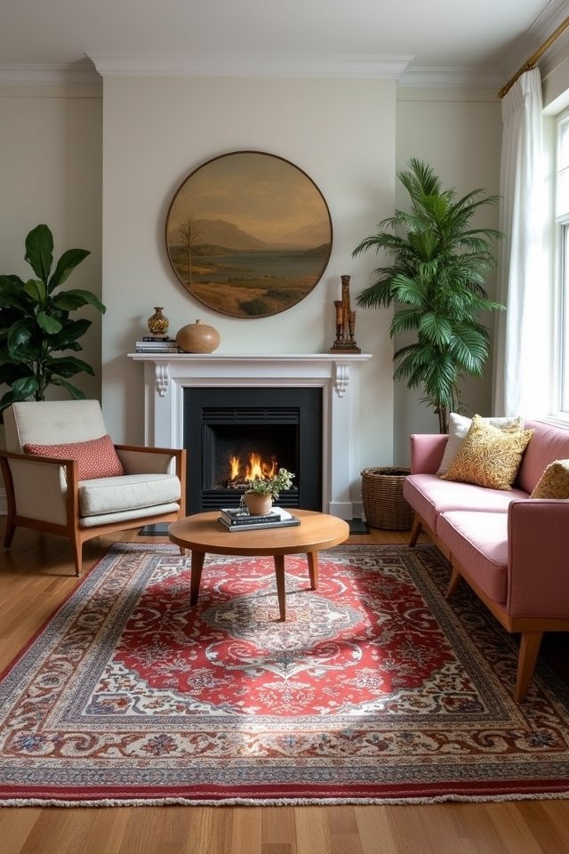 vintage rugs enhance decor