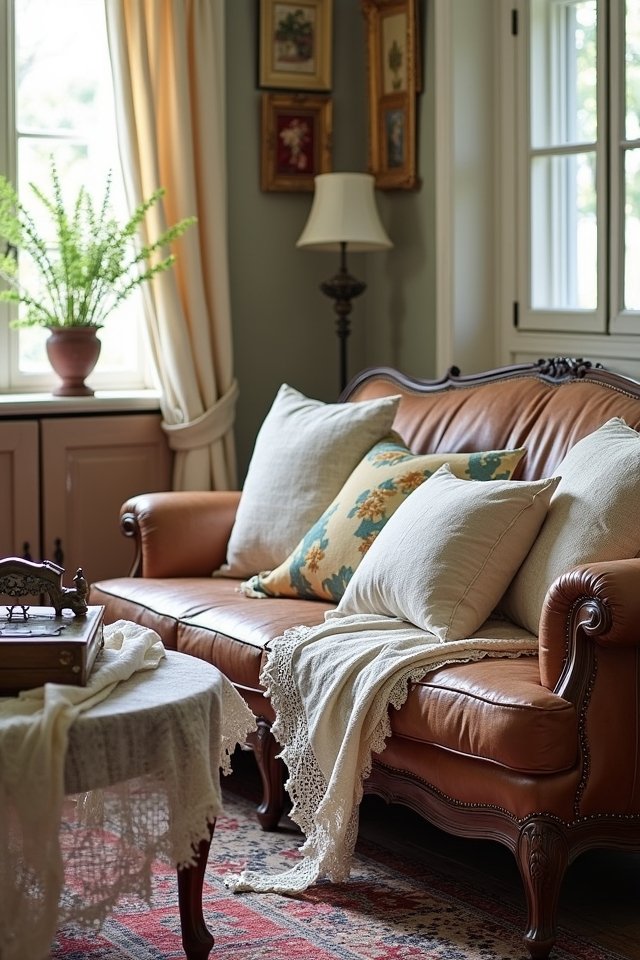 vintage textiles add warmth
