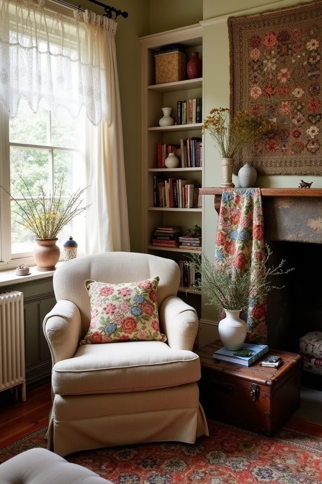 vintage textiles create warmth