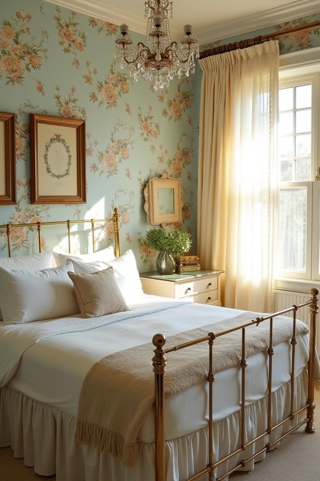 vintage wallpaper adds charm