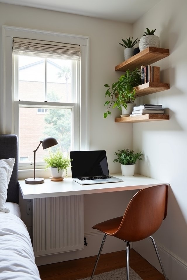 wall mounted desk transformation
