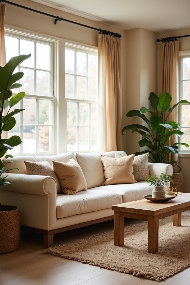 warm beige enhances natural light