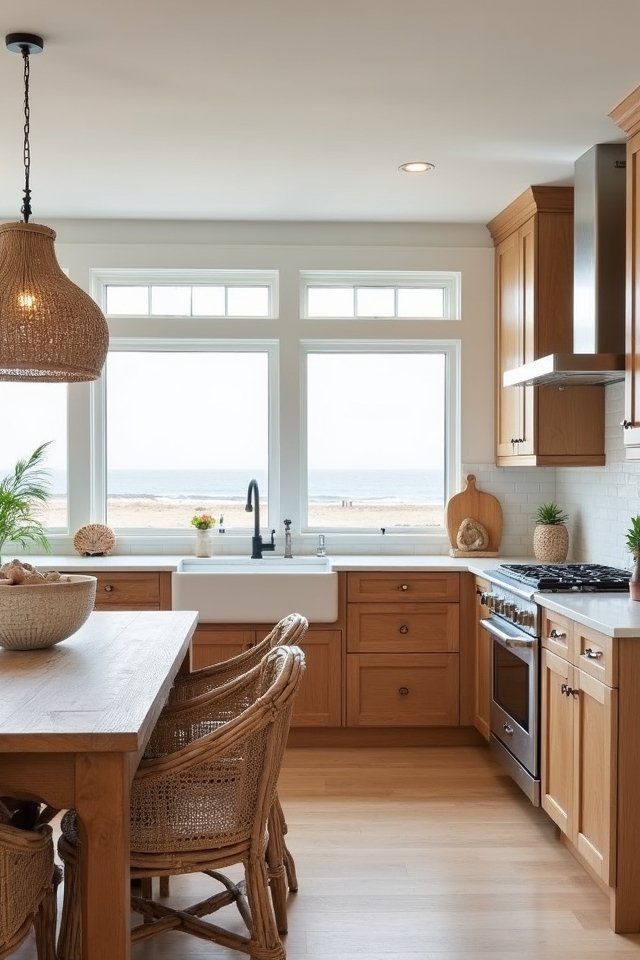 warm coastal kitchen vibes