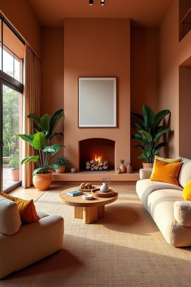 warm colors for coziness