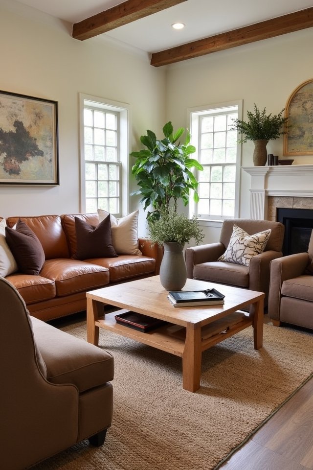 warm cozy brown hues