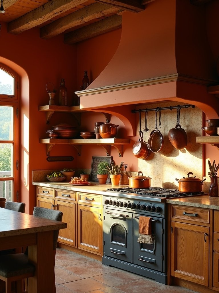 warm cozy kitchen colors