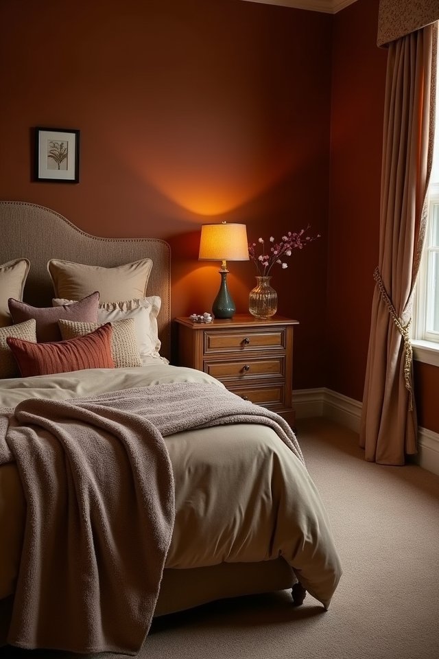 warm earthy bedroom sanctuary