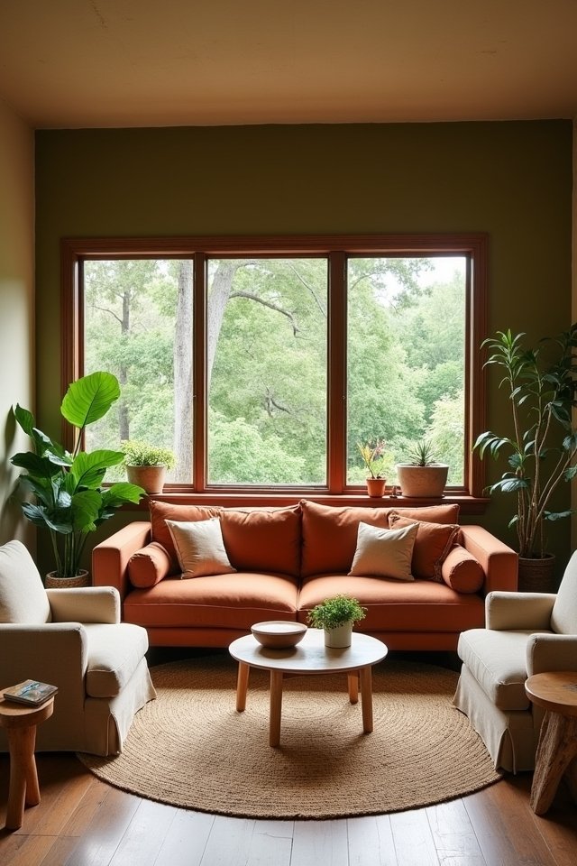 warm earthy living room