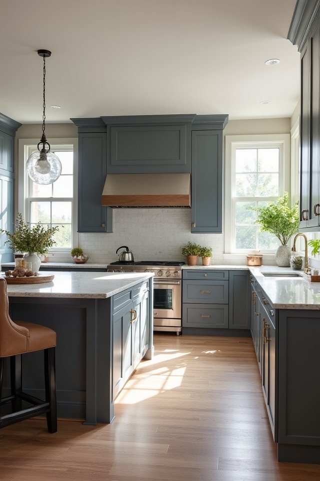 warm greige blue gray elegance