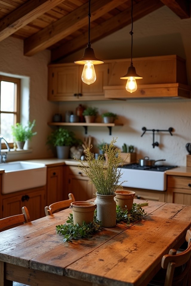 warm inviting kitchen lighting