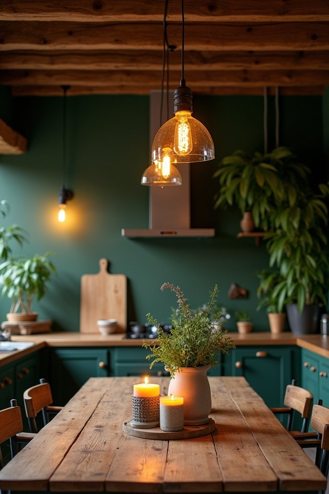 warm inviting kitchen lighting