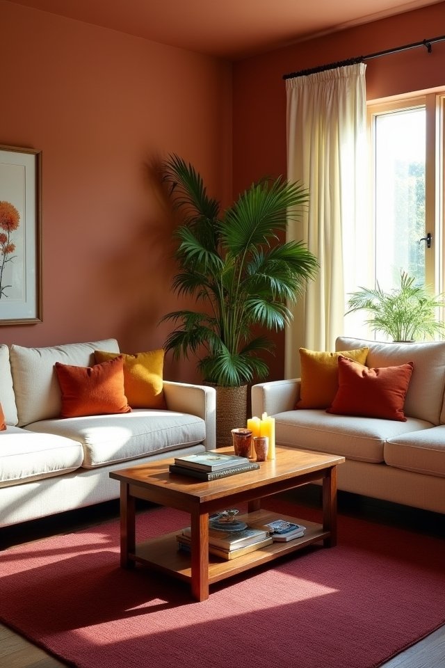 warm inviting living room
