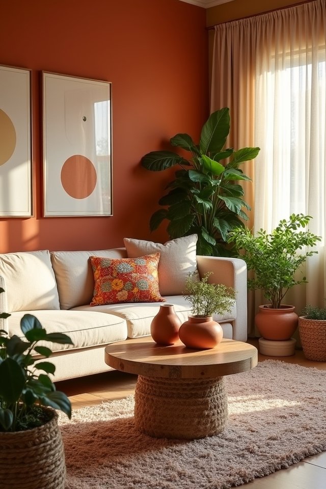 warm inviting terracotta ambiance