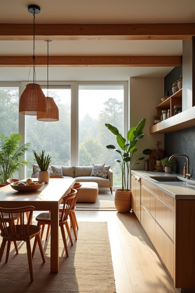 warm inviting wood accents