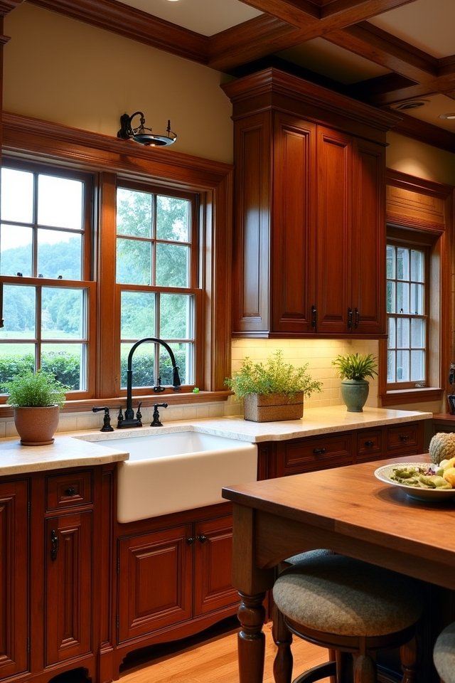 warm inviting wood finishes