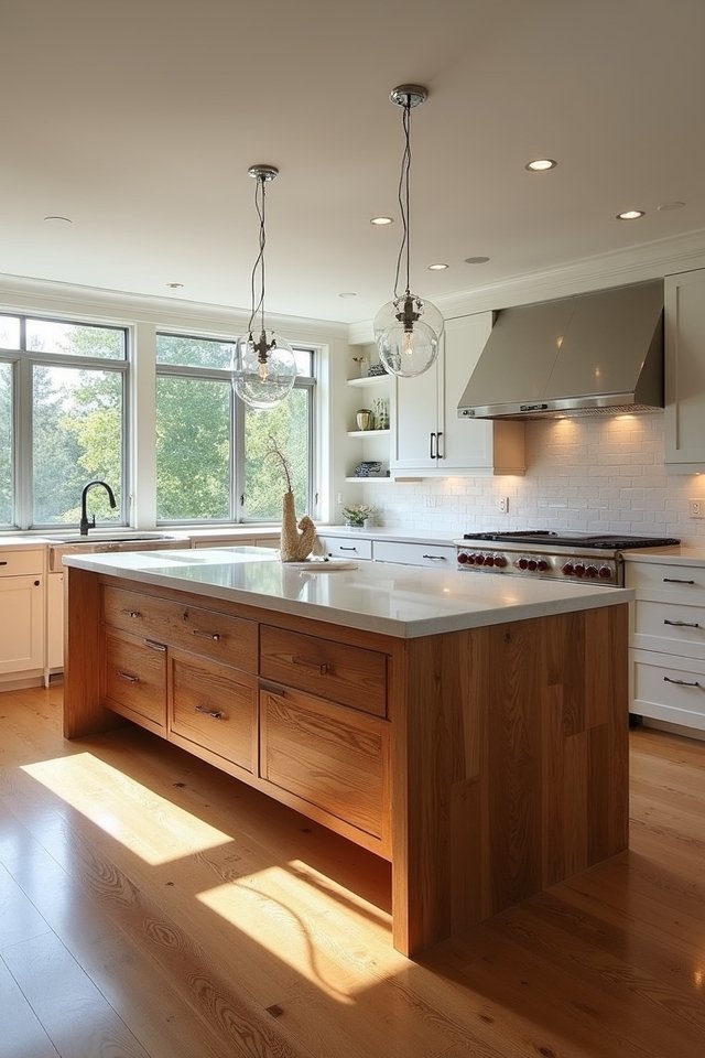 warm inviting wood islands