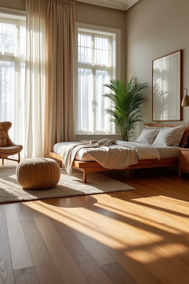 warm inviting wooden flooring
