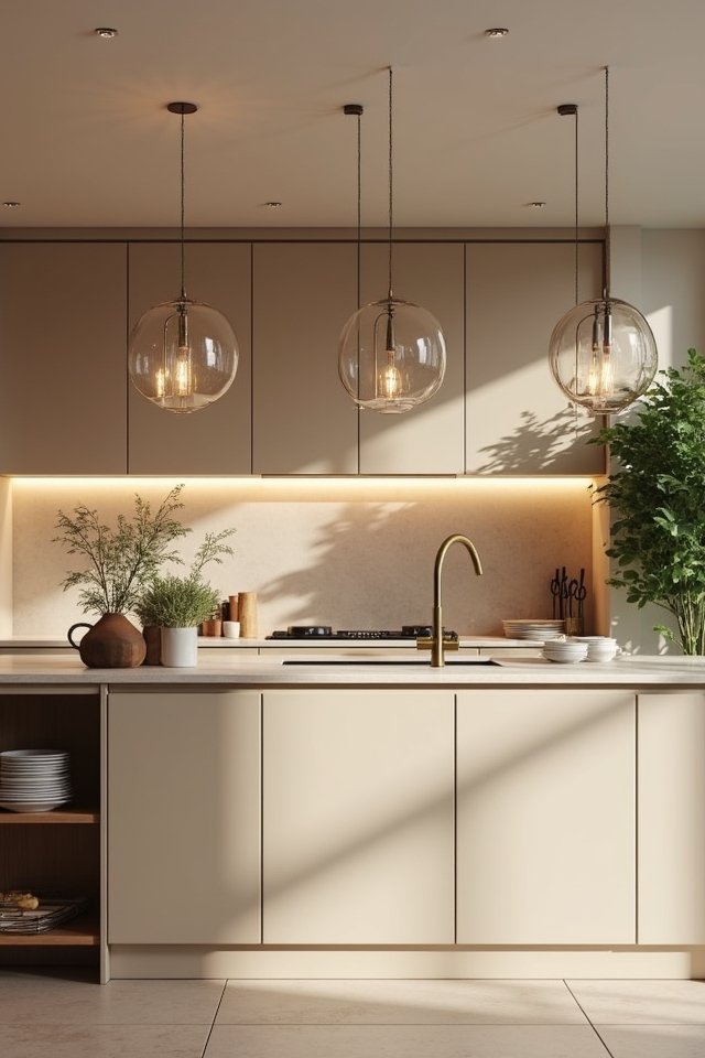 warm lighting enhances beige tones
