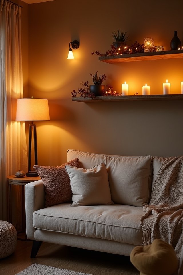 warm lighting for coziness