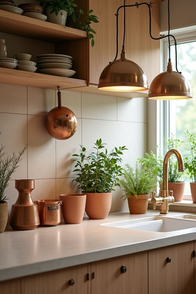 warm metallic accents elevate