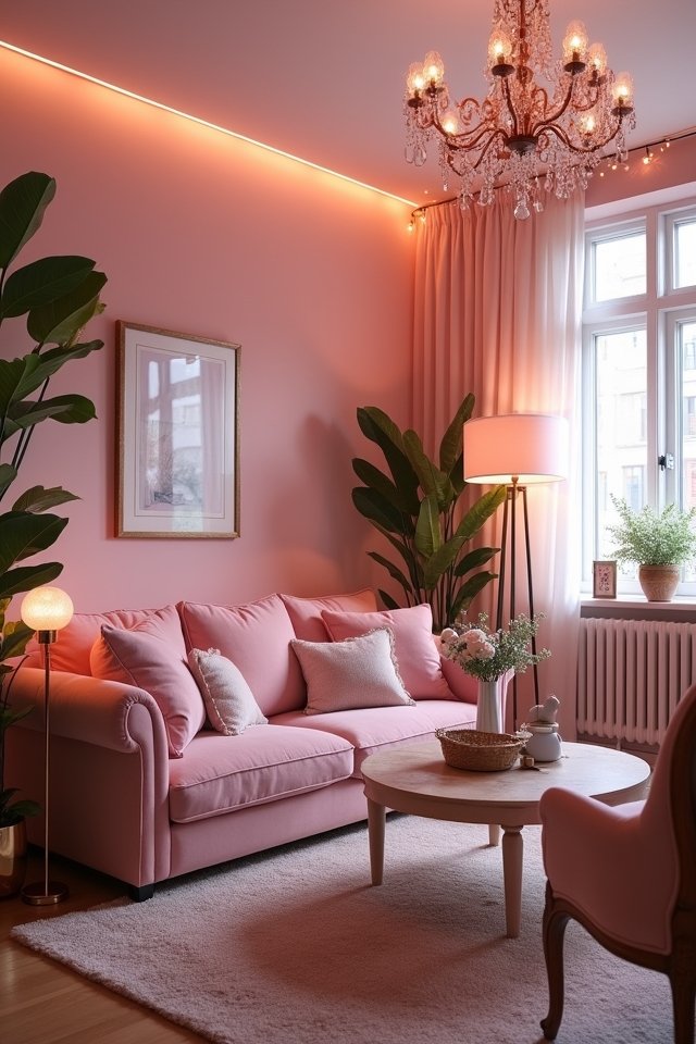 warm pink lighting options