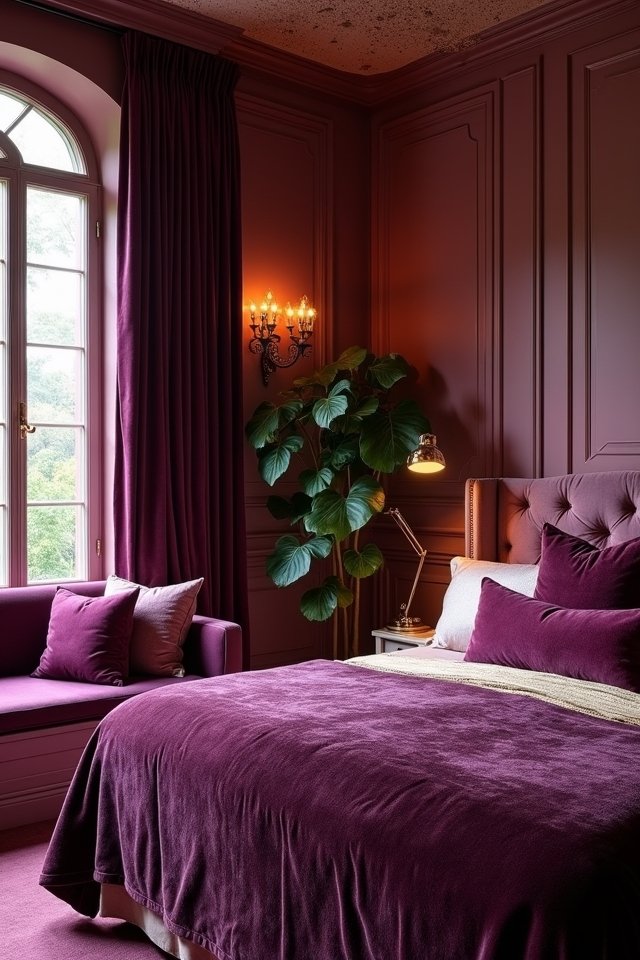 warm plum bedroom sanctuary