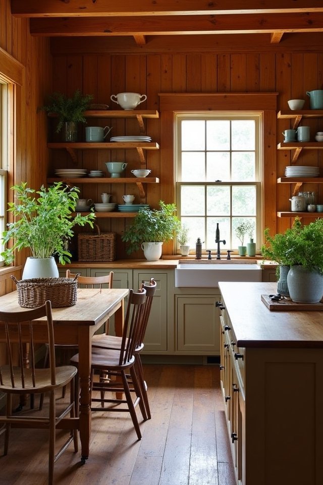 warm rustic wood accents