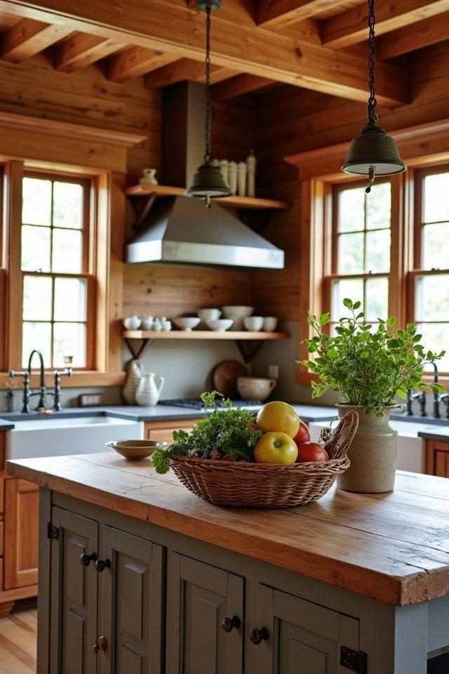 warm rustic wood finishes