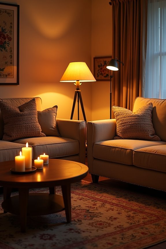 warm stylish floor illumination