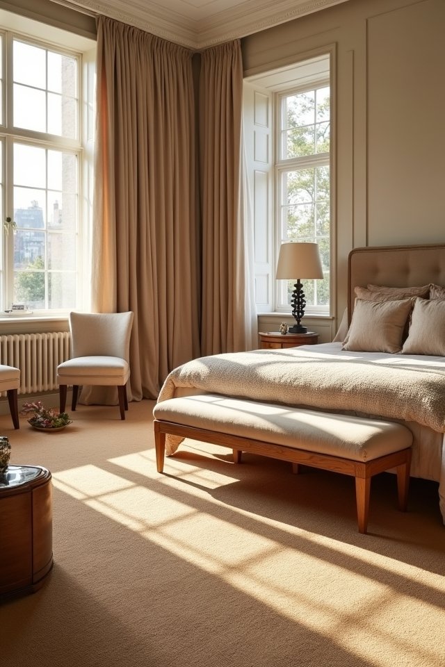 warm tan shades enhance brightness