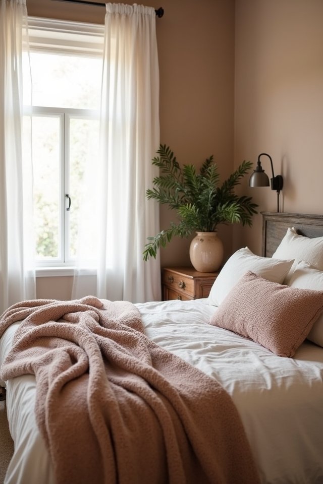 warm taupe bedroom inspiration