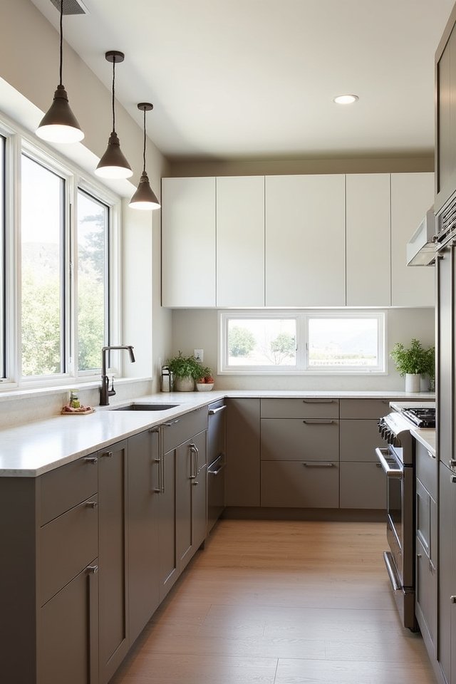 warm taupe crisp white