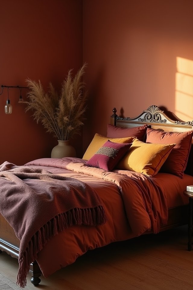 warm terracotta bedroom retreat