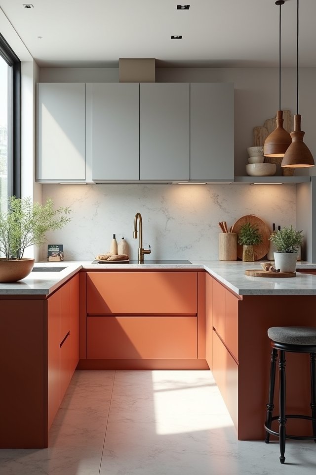 warm terracotta light gray