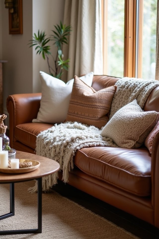 warm textured living room