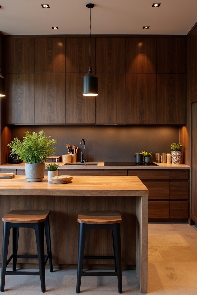 warm wood contrasts beautifully