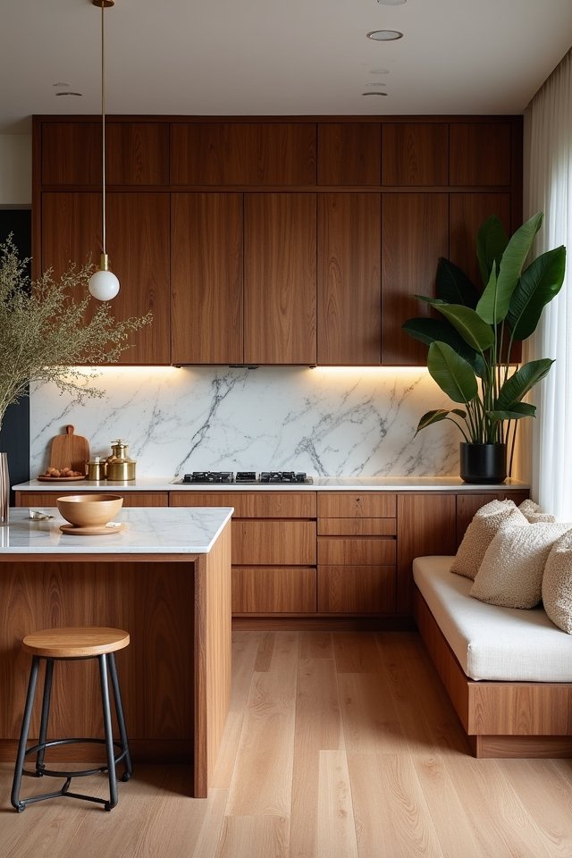 warm wood kitchen accents