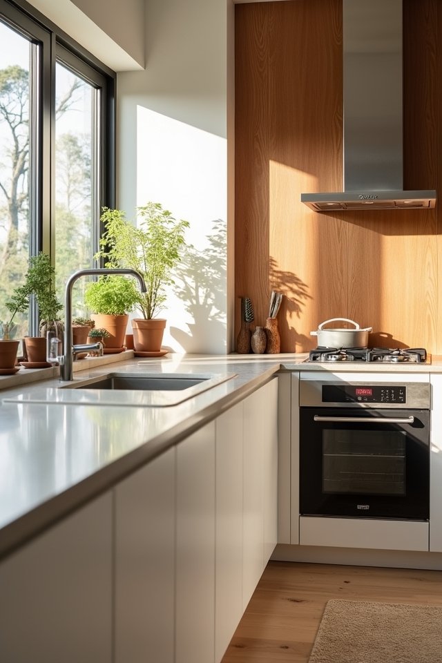 warm wood kitchen finishes