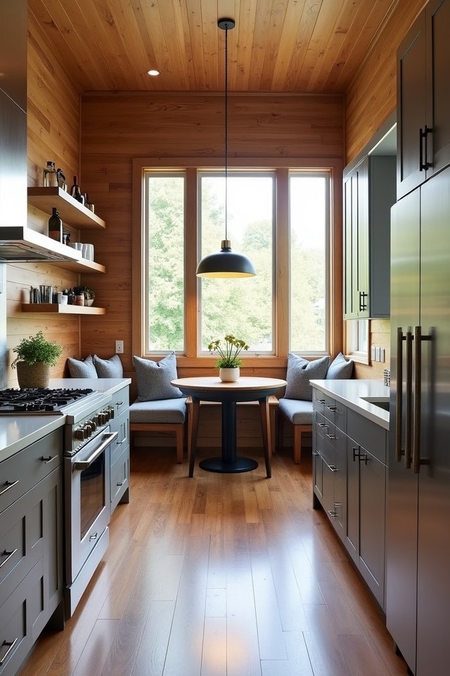 warm wood paneling charm