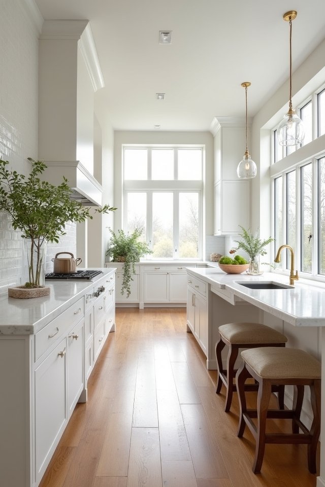 warm wood sleek whites