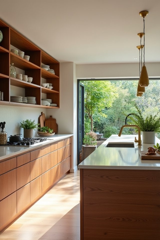 warm wood tones charm kitchen