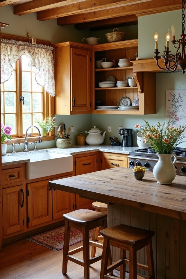 warm wooden accents enhance