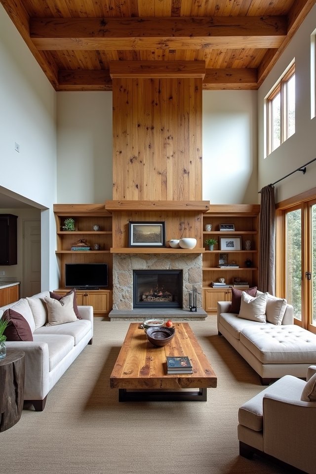 warm wooden accents enhance charm