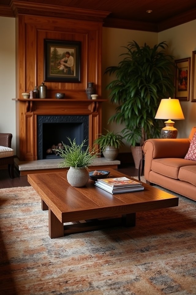 warm wooden furniture charm
