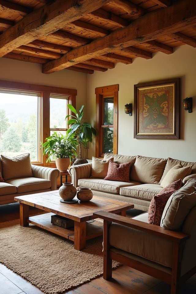 warmth of wooden furniture