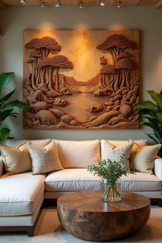 warmth through wooden art